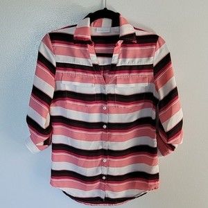 New York & Company Women's Striped Blouse